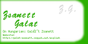 zsanett galat business card
